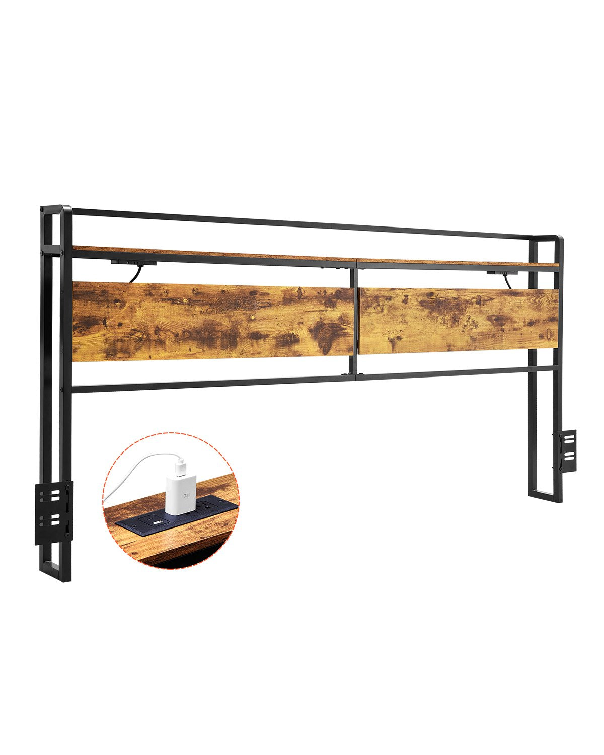 VEVOR Headboard for King Size Bed Head Board with Shelf and Charging Station