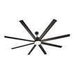 VEVOR 84 In Ceiling Fan with Light 6-Speed Remote Control Reversible Motor Black