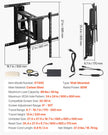 VEVOR Motorized TV Wall Mount, 32-65 in Electric Fireplace TV Wall Mount Black