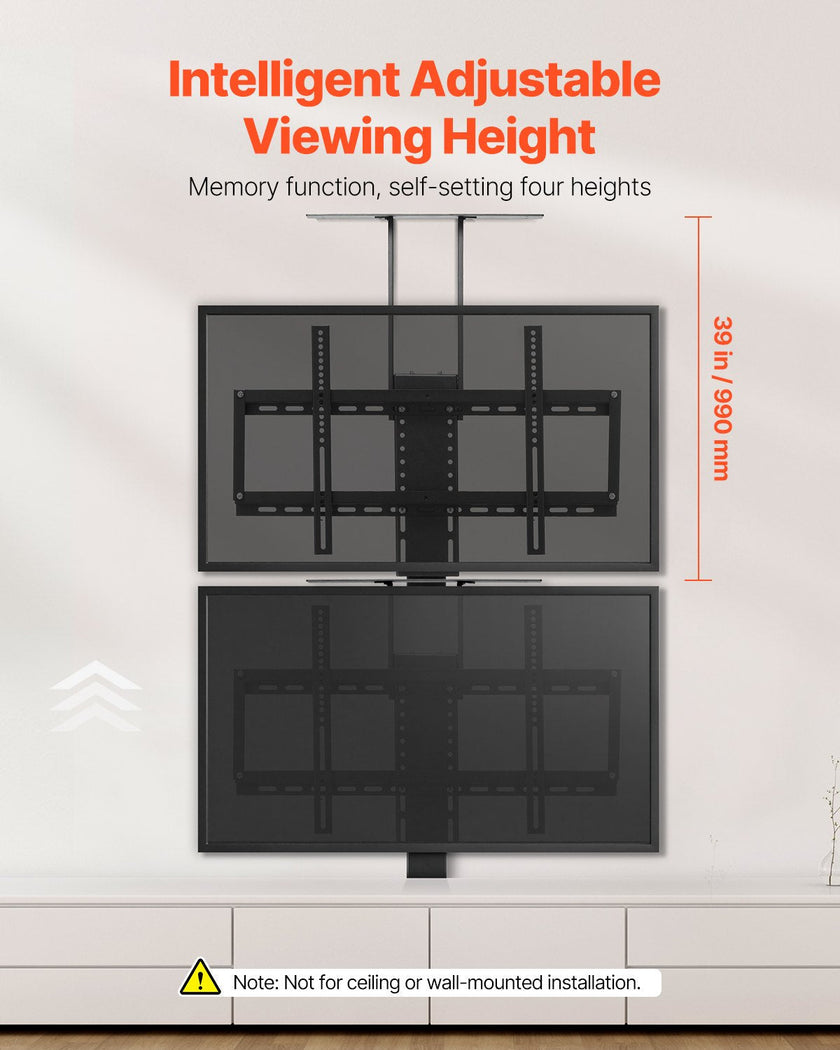 VEVOR Motorized TV Lift Stand Mount Bracket with Remote Control for 32-70 in TV