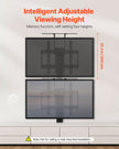 VEVOR Motorized TV Lift Stand Mount Bracket 132 lbs Load with Remote Control