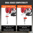 VEVOR Electric Hoist Crane Winch 440 lbs 328 ft Wireless & 14 ft Wired Remote