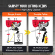 VEVOR Electric Hoist, 440 lbs Lifting Capacity, 480W 110V Electric Steel Wire Winch with 14ft Wired Remote Control, 40ft Single Cable Lifting Height & Pure Copper Motor, for Garage Warehouse Factory
