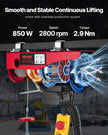 VEVOR Electric Hoist, 880 lbs Lifting Capacity, 850W 110V Electric Steel Wire Winch with 14ft Wired Remote Control, 40ft Single Cable Lifting Height & Pure Copper Motor, for Garage Warehouse Factory