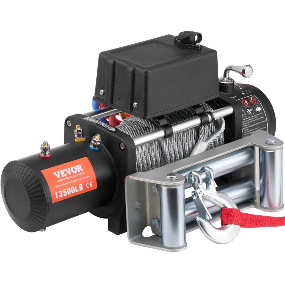 VEVOR Electric Winch Truck 13,500 lb Steel Cable IP65 Waterproof Remote Control