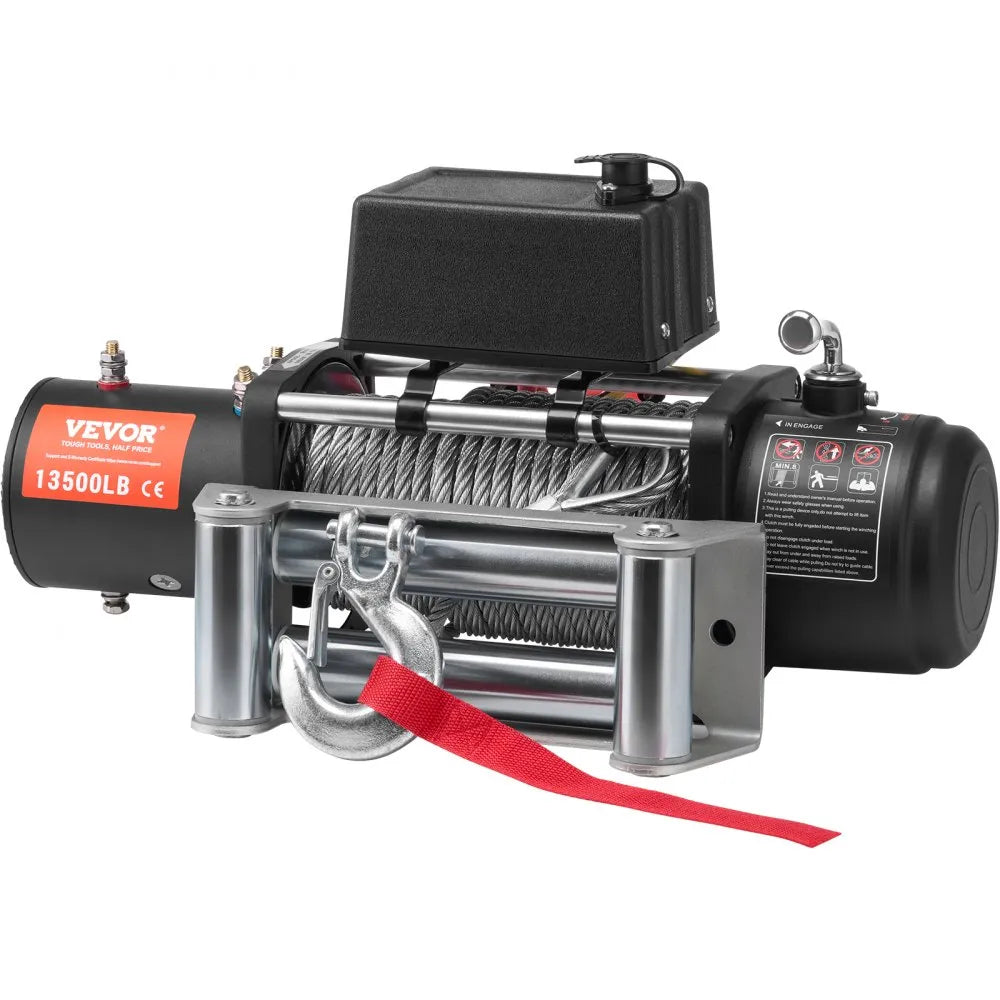 VEVOR Electric Winch Truck 13,500 lb Steel Cable IP65 Waterproof Remote Control