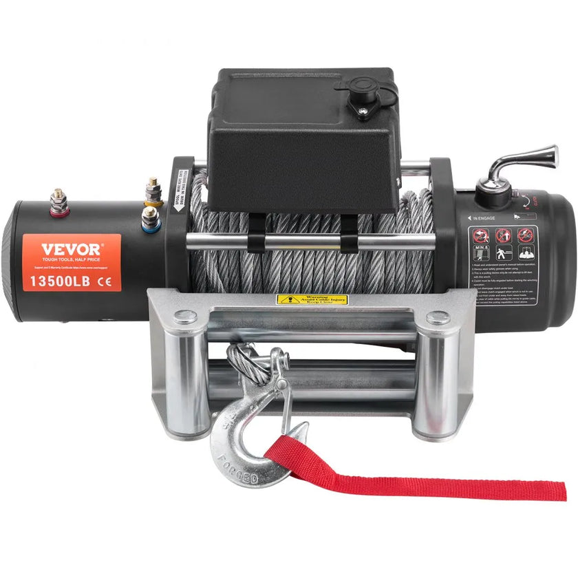 VEVOR Electric Winch Truck 13,500 lb Steel Cable IP65 Waterproof Remote Control