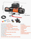VEVOR Electric Winch Truck 13,500 lb Synthetic Rope Waterproof Remote Control