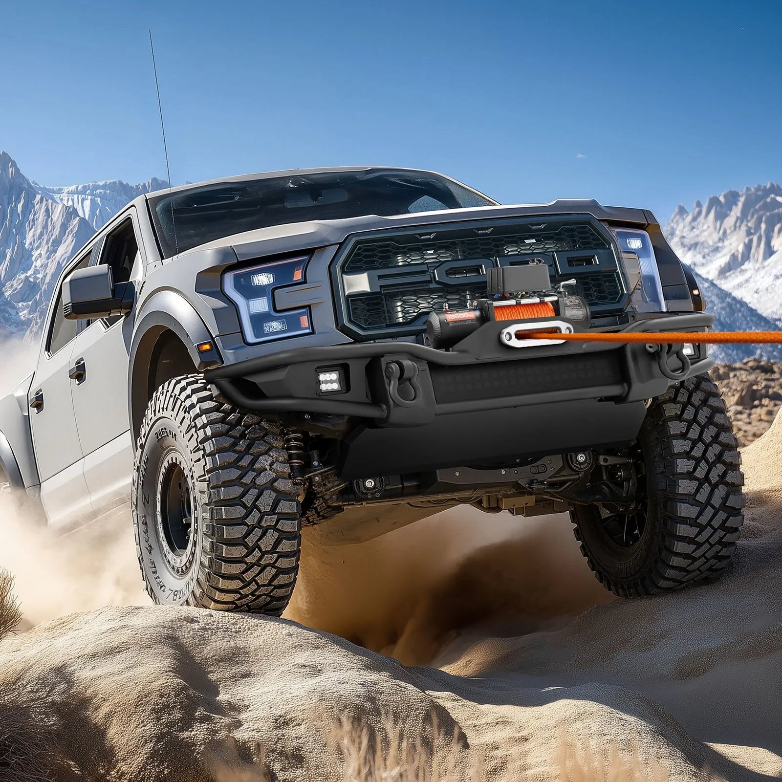 VEVOR Electric Winch Truck 13,500 lb Synthetic Rope Waterproof Remote Control
