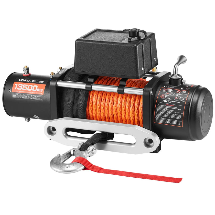 VEVOR Electric Winch Truck 13,500 lb Synthetic Rope Waterproof Remote Control
