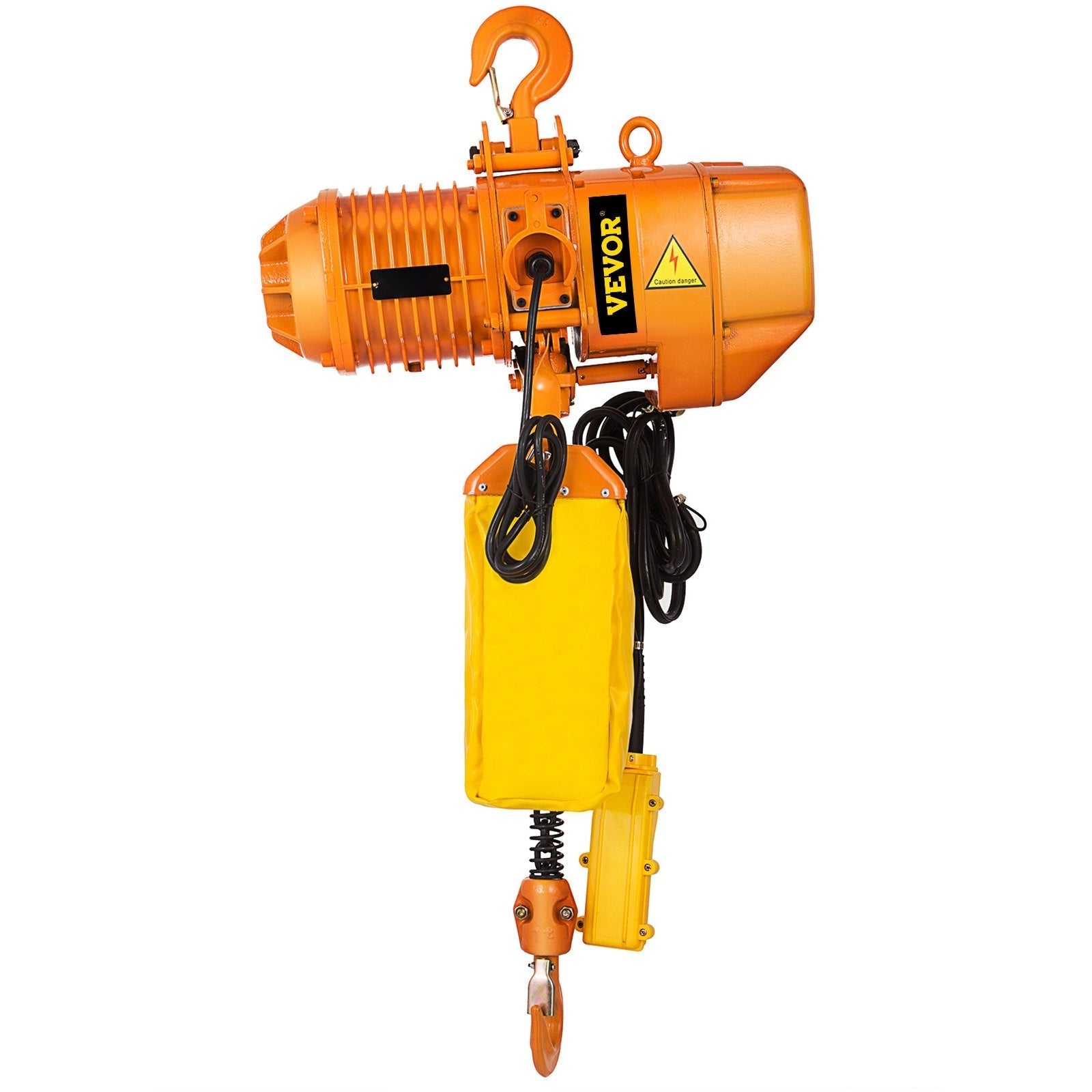 VEVOR 1 Ton Electric Chain Hoist, Single Phase 2200Lbs 10ft Lift Height with Electrical Hook, Mount Chain Hoist G80, Double Chain with Pendant Control 110V for Logistics, Factories and Agriculture