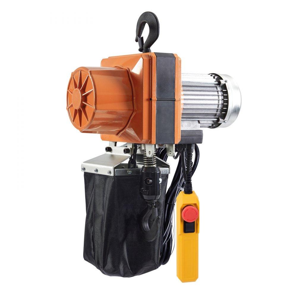 VEVOR Electric Chain Hoist, 2200 lbs/1 ton Capacity, 10 ft Lifting Height, 10 ft/min Speed, 120V, Single Phase Overhead Crane with G100 Chain, 10 ft Wired Remote Control for Garage, Shop, Hotel, Home