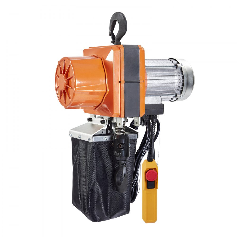 VEVOR Electric Chain Hoist, 2200 lbs/1 ton Capacity, 10 ft Lifting Height, 10 ft/min Speed, 120V, Single Phase Overhead Crane with G100 Chain, 10 ft Wired Remote Control for Garage, Shop, Hotel, Home