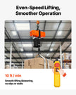 VEVOR Electric Chain Hoist, 1100 lbs Load Capacity, 15 ft Lifting Height, 10 ft/min Speed, 120V, Single Phase Overhead Crane with G100 Chain, 10 ft Wired Remote Control for Garage, Shop, Hotel, Home