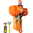 VEVOR Electric Chain Hoist, 4400 lbs/2 ton Capacity, 20 ft Lifting Height, 26 ft/min Speed, 220V, Three Phase Overhead Crane with G100 Chain, Wireless Remote Control for Garage, Shop, Hotel, and Home
