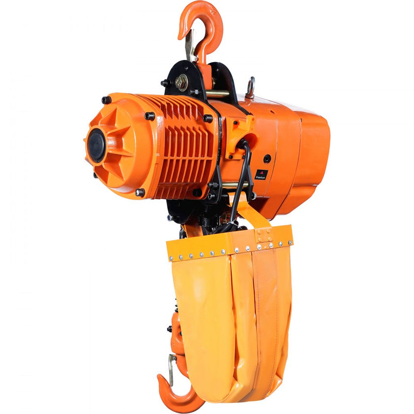 VEVOR Electric Chain Hoist, 4400 lbs/2 ton Capacity, 20 ft Lifting Height, 26 ft/min Speed, 220V, Three Phase Overhead Crane with G100 Chain, Wireless Remote Control for Garage, Shop, Hotel, and Home