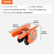VEVOR Electric Hoist Manual Trolley, 2200 lbs/1 Ton Capacity for PA200 PA250 PA300 PA400 PA500, Push Beam Trolley with Dual Wheels, 2.68