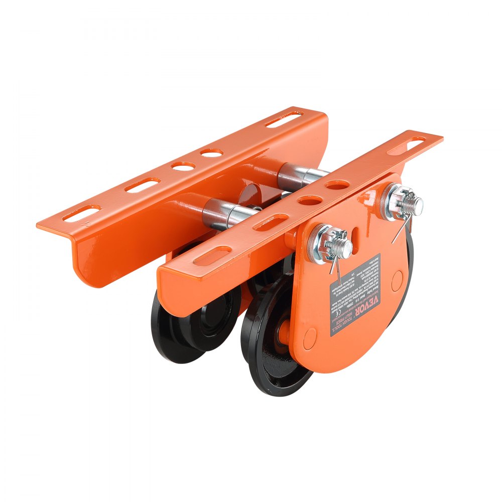 VEVOR Electric Hoist Manual Trolley, 2200 lbs/1 Ton Capacity for PA200 PA250 PA300 PA400 PA500, Push Beam Trolley with Dual Wheels, 2.68