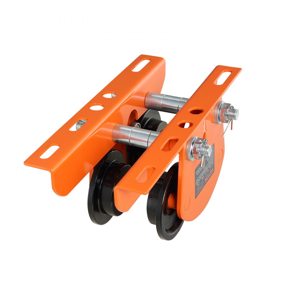 VEVOR Electric Hoist Manual Trolley, 2200 lbs/1 Ton Capacity for PA200 PA250 PA300 PA400 PA500, Push Beam Trolley with Dual Wheels, 2.68