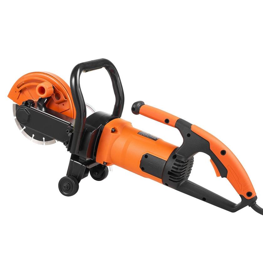 VEVOR Electric Concrete Saw, 7 in Circular Saw Cutter, 2000 W High Power with Max. 2.5 in Cutting Depth, Wet/Dry Disk Saw Cutter Includes Water Line, Pump and Blade, for Stone, Brick