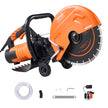 VEVOR Electric Concrete Saw, 12 in, 1800 W 15 A Motor Circular Saw Cutter with Max. 4.5 in Adjustable Cutting Depth, Wet Disk Saw Cutter Includes Water Line, Pump and Blade, for Stone, Brick