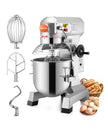 VEVOR Commercial Food Mixer 20Qt 750W 3 Speeds Adjustable 105 180 and 408 RPM Food Processor Heavy Duty with Stainless Steel Bowl Dough Hooks Whisk Beater for Schools Bakeries Restaurants Pizzeria