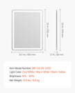 VEVOR LED Bathroom Mirror 3 Colors Anti-fog Wall Mounted Vanity Mirror 24