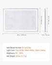 VEVOR LED Bathroom Mirror 3 Colors Anti-fog Wall Mounted Vanity Mirror 32