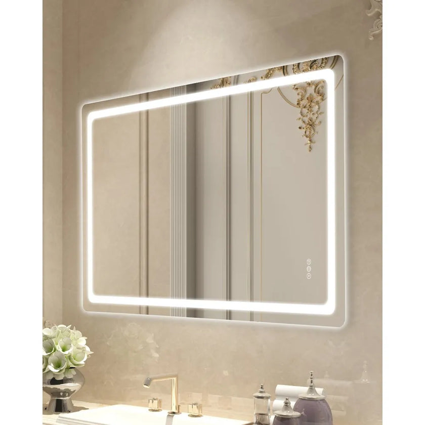 VEVOR LED Bathroom Mirror 3 Colors Anti-fog Wall Mounted Vanity Mirror 36