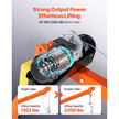 Electric Truck Crane 2200 lbs | Pickup Truck Bed Crane with Electric Hoist | 360° Rotating Telescopic Boom