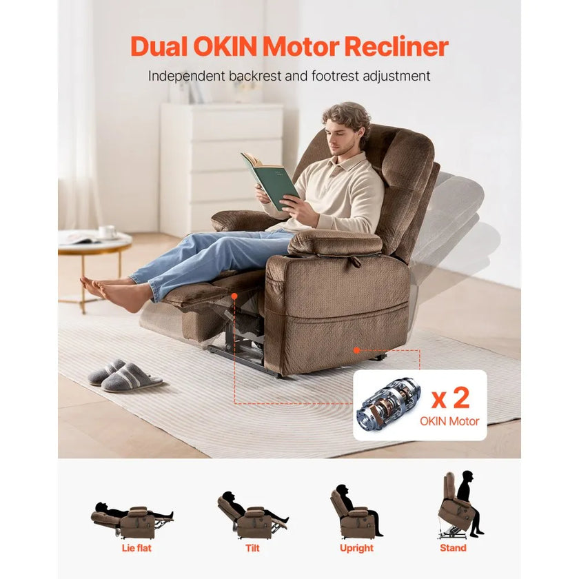 VEVOR Power Lift Recliner Chair for Elderly Heat and Massage Electric Recliner L
