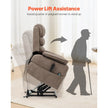 VEVOR Power Lift Recliner Chair with Heat Massage Electric Recliner Light Brown