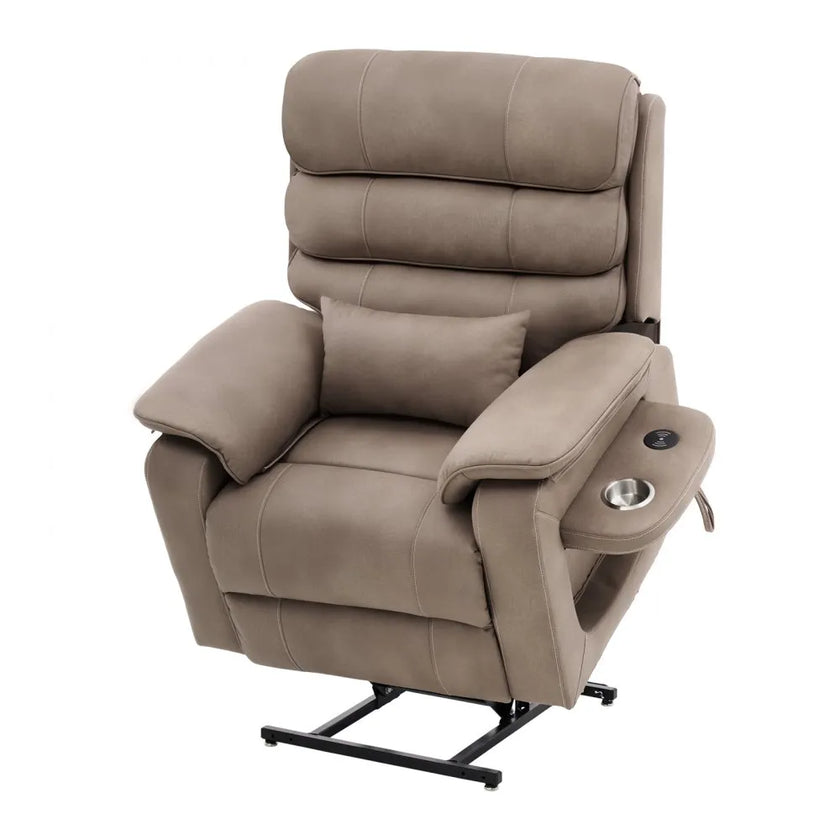 VEVOR Power Lift Recliner Chair with Heat Massage Electric Recliner Light Brown