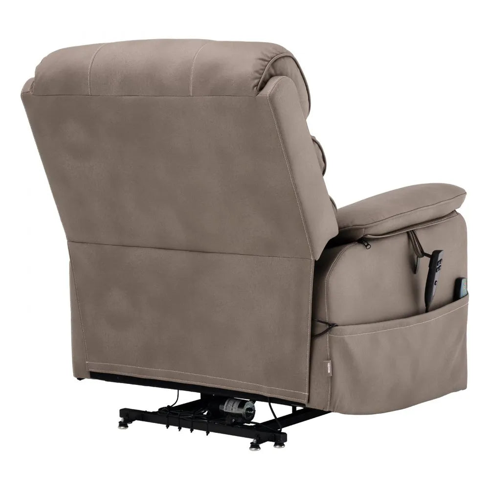 VEVOR Power Lift Recliner Chair with Heat Massage Electric Recliner Light Brown