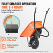 VEVOR Electric Wheelbarrow Cart One Wheel 5 Cu Ft Powered Dump Cart 330 lbs