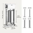 VEVOR Electric Sausage Stuffer 15L Variable Speed Sausage Maker Stainless Steel