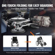 VEVOR Electric Wheelchair for Adults Seniors, 265 lbs Weight Capacity, 17.5in Width Lightweight Foldable Motorized Power Wheelchairs, UP to 12.5Miles Range All Terrain Power Chair, Adjustable Backrest
