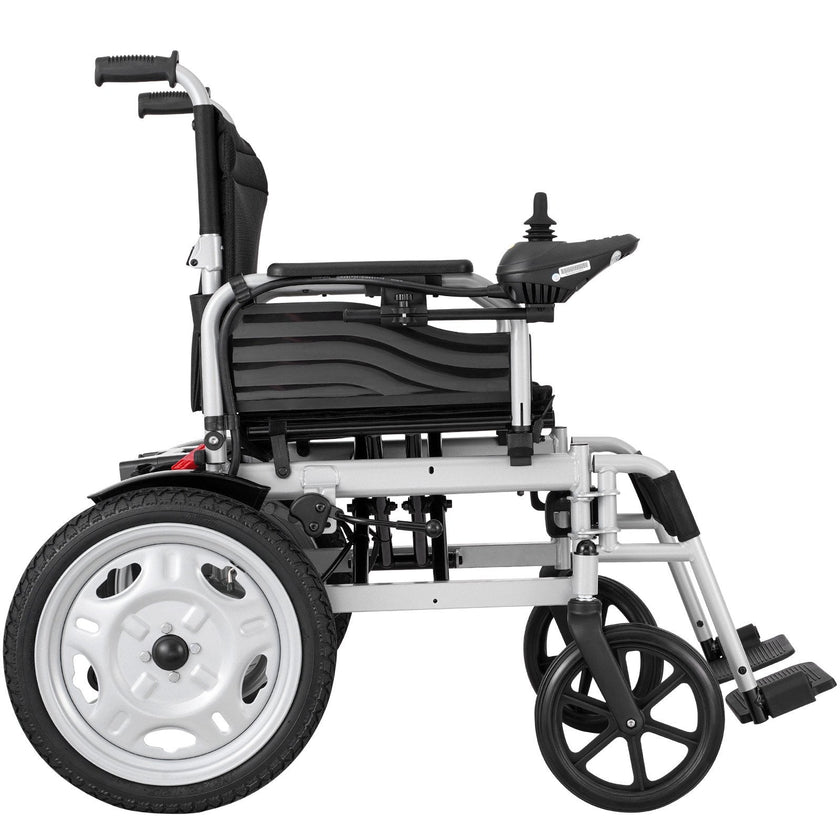 VEVOR Electric Wheelchair for Adults Seniors, 265 lbs Weight Capacity, 17.5in Width Lightweight Foldable Motorized Power Wheelchairs, UP to 12.5Miles Range All Terrain Power Chair, Adjustable Backrest