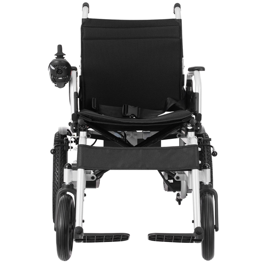 VEVOR Electric Wheelchair for Adults Seniors, 265 lbs Weight Capacity, 17.5in Width Lightweight Foldable Motorized Power Wheelchairs, UP to 12.5Miles Range All Terrain Power Chair, Adjustable Backrest