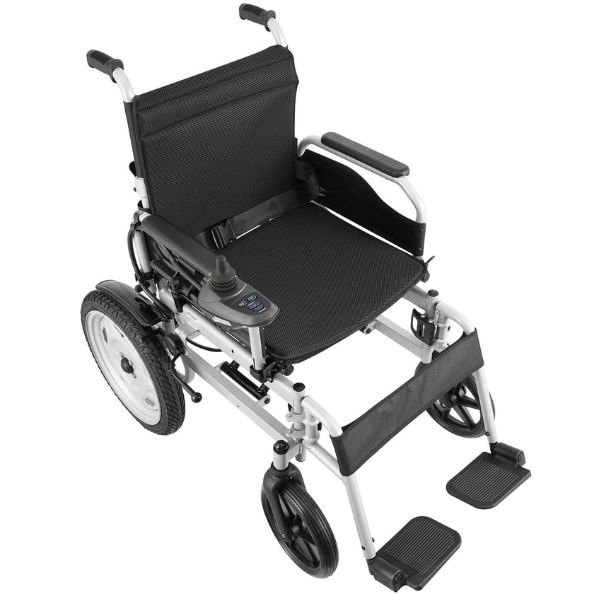 VEVOR Electric Wheelchair for Adults Seniors, 265 lbs Weight Capacity, 17.5in Width Lightweight Foldable Motorized Power Wheelchairs, UP to 12.5Miles Range All Terrain Power Chair, Adjustable Backrest