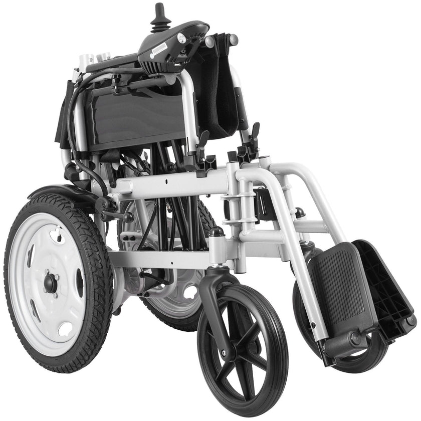 VEVOR Electric Wheelchair for Adults Seniors, 265 lbs Weight Capacity, 17.5in Width Lightweight Foldable Motorized Power Wheelchairs, UP to 12.5Miles Range All Terrain Power Chair, Adjustable Backrest