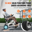VEVOR Electric Wheelchair for Adults Seniors, 300 lbs Weight Capacity, 17.7 in Width Lightweight Foldable Motorized Power Wheelchairs, UP to 12.5 Miles Range All Terrain Aluminum Alloy Chair