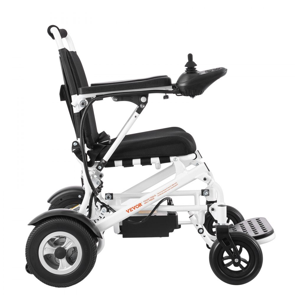 VEVOR Electric Wheelchair for Adults Seniors, 300 lbs Weight Capacity, 17.7 in Width Lightweight Foldable Motorized Power Wheelchairs, UP to 12.5 Miles Range All Terrain Aluminum Alloy Chair