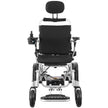VEVOR Electric Wheelchair for Adults Seniors, 300 lbs Weight Capacity, 17.7 in Width Lightweight Foldable Motorized Power Wheelchairs, Long Range All Terrain Aluminum Alloy Chair, Adjustable Backrest
