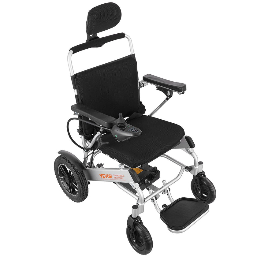 VEVOR Electric Wheelchair for Adults Seniors, 300 lbs Weight Capacity, 20 in Width Lightweight Foldable Motorized Power Wheelchairs, Long Range All Terrain Aluminum Alloy Chair, Adjustable Backrest