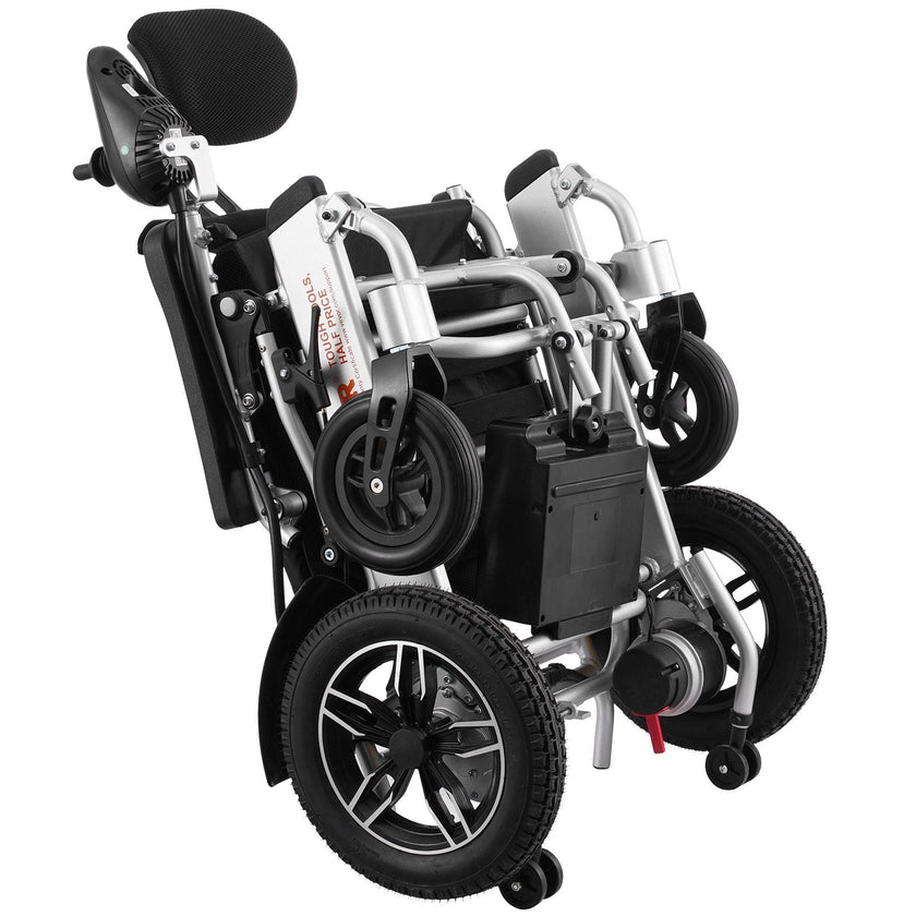 VEVOR Electric Wheelchair for Adults Seniors, 300 lbs Weight Capacity, 20 in Width Lightweight Foldable Motorized Power Wheelchairs, Long Range All Terrain Aluminum Alloy Chair, Adjustable Backrest
