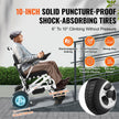 VEVOR Electric Wheelchair for Adults Seniors, 300 lbs Weight Capacity, 20 in Width Lightweight Foldable Motorized Power Wheelchairs, Long Range All Terrain Aluminum Alloy Chair