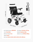 VEVOR Electric Wheelchair 300lbs Capacity Foldable Lightweight 13 Mile