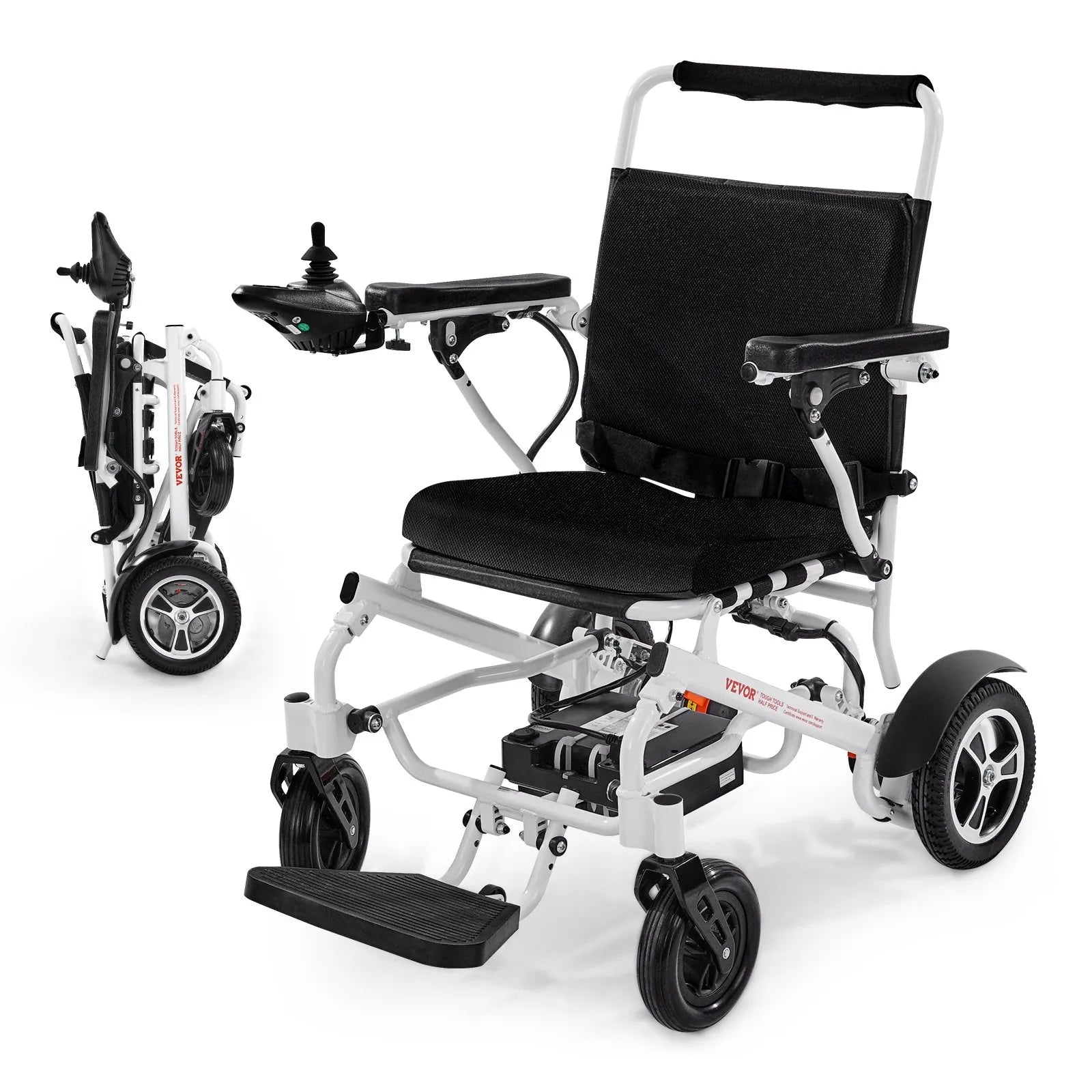 VEVOR Electric Wheelchair 300lbs Capacity Foldable Lightweight 13 Mile