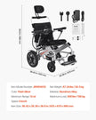 VEVOR Electric Wheelchair 300lbs Adjustable Backrest Foldable 13 Mile